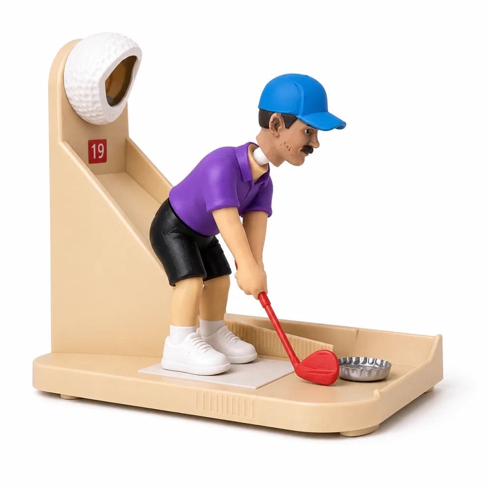 Le 19e Trou — décapsuleur golf, vue produit (golfeur, club et trou 19)